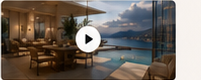 Hotel lounge with cinematic lighting